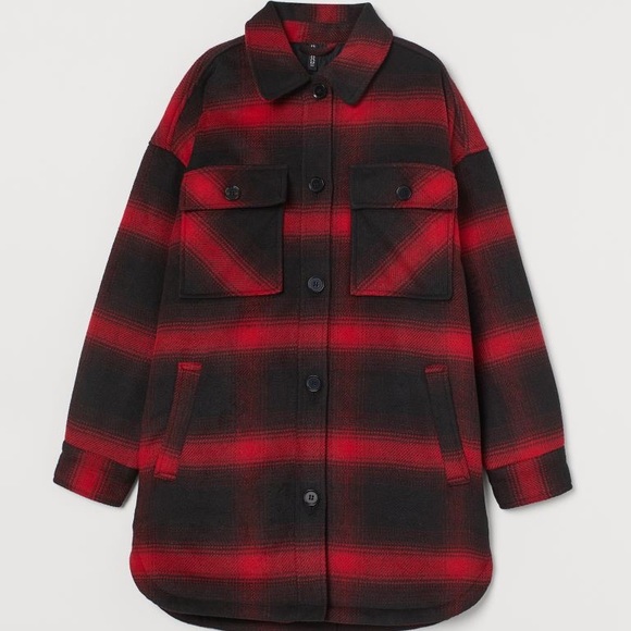 H&M Jackets & Blazers - H&M Divided Buffalo Plaid Shacket
